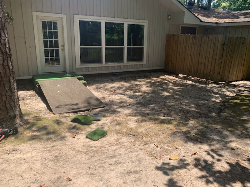 Before second backyard transformation